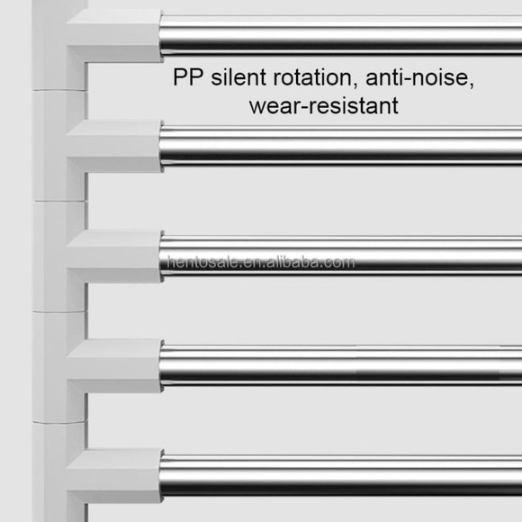 Towel Bathroom Free Punching Wall Hanging Rotating Towel, Storage Rack Stainless - Picture 7 of 16